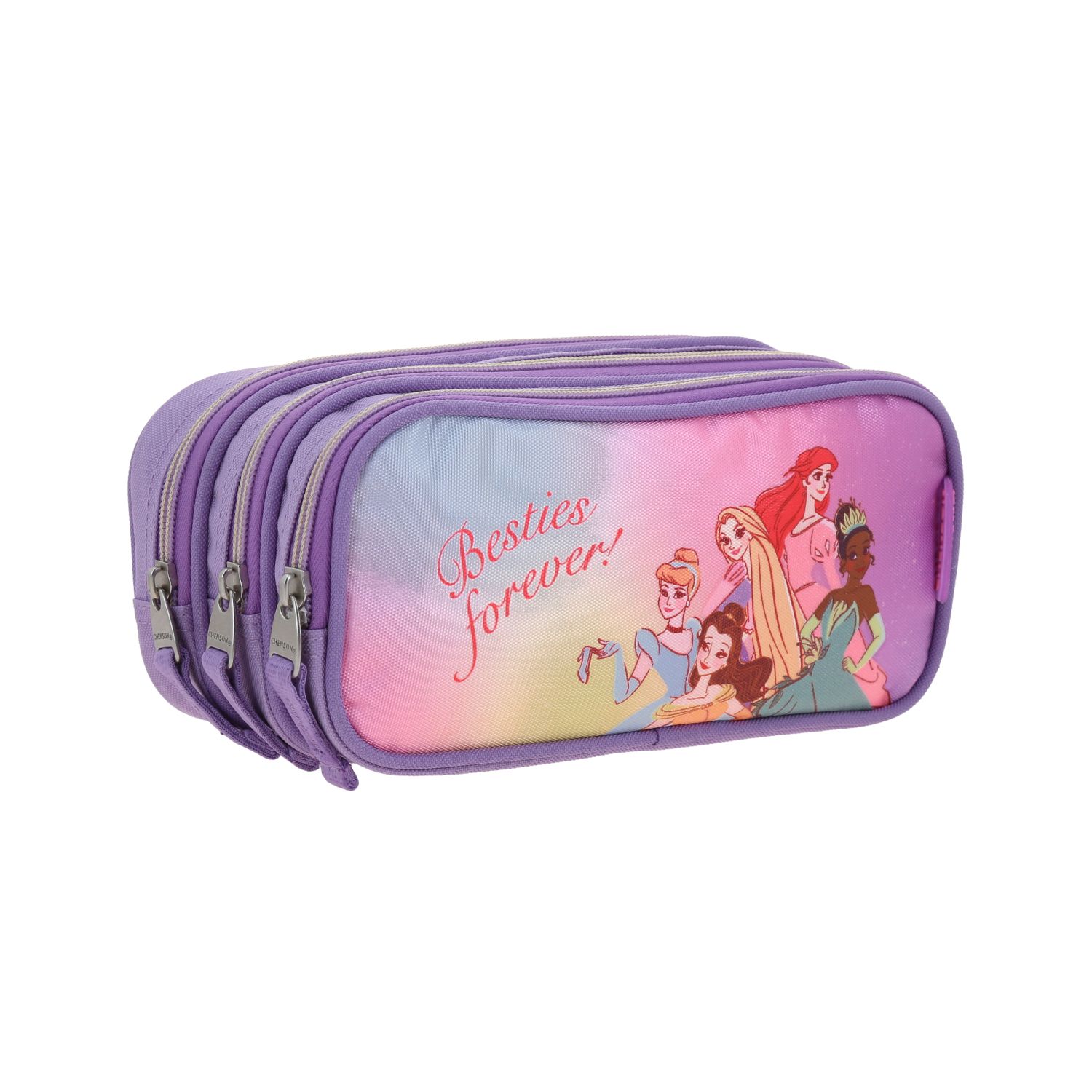 Foto 7 pulgar | Lapicera Estuche Chenson Triple Cierre Disney Princesa Pr70556-v Princs