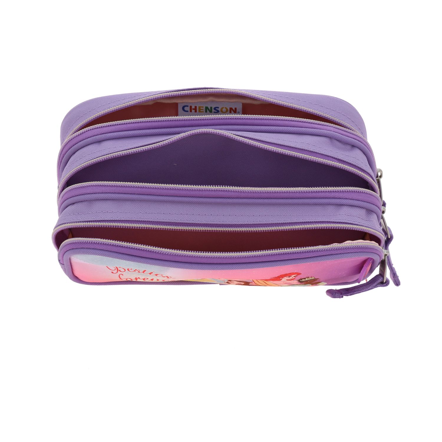 Foto 8 pulgar | Lapicera Estuche Chenson Triple Cierre Disney Princesa Pr70556-v Princs