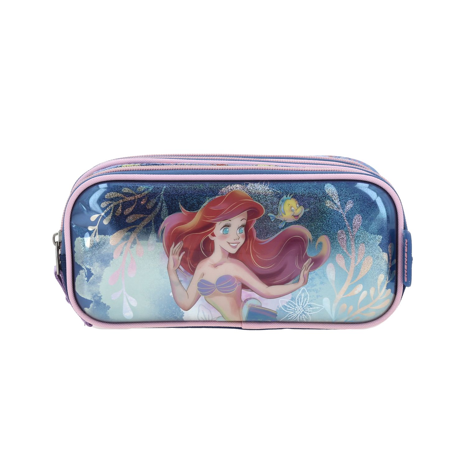 Foto 2 pulgar | Lapicera Estuche Chenson Triple Cierre Disney Princesas Ariel Pr70154-9 Agry