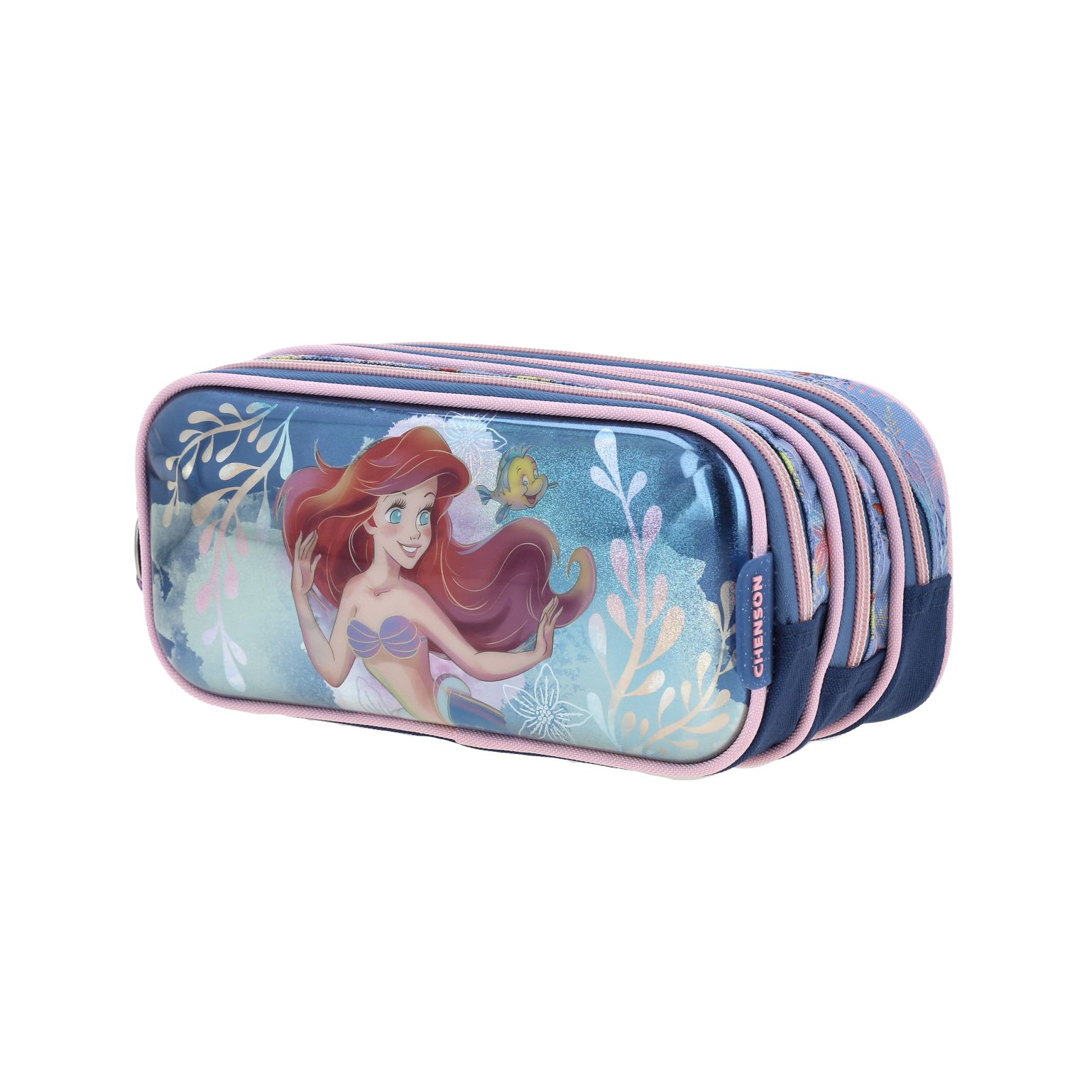 Foto 3 pulgar | Lapicera Estuche Chenson Triple Cierre Disney Princesas Ariel Pr70154-9 Agry