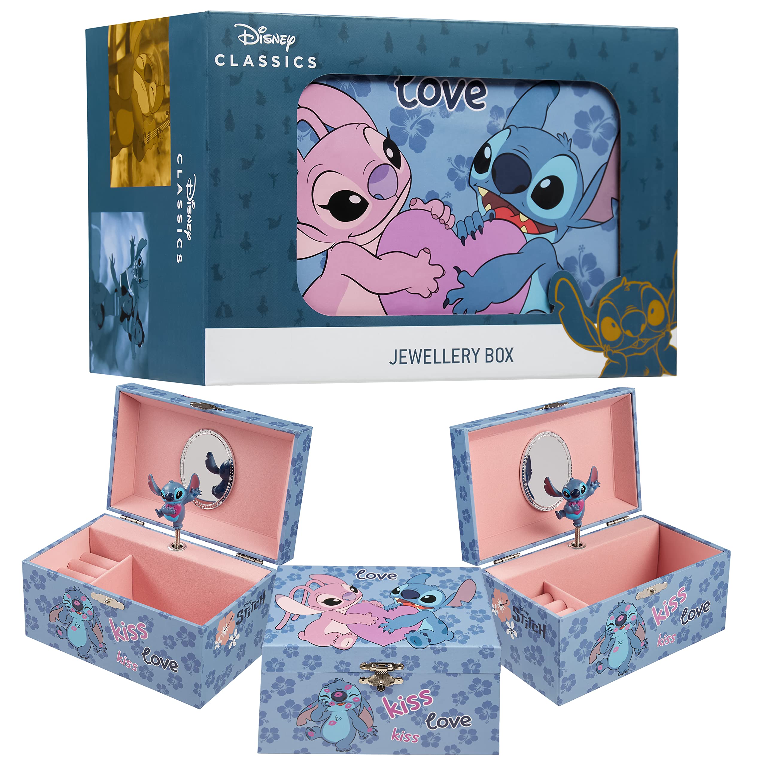Foto 2 pulgar | Joyero Disney Stitch Musical Para Niñas Con Función Musical - Venta Internacional.