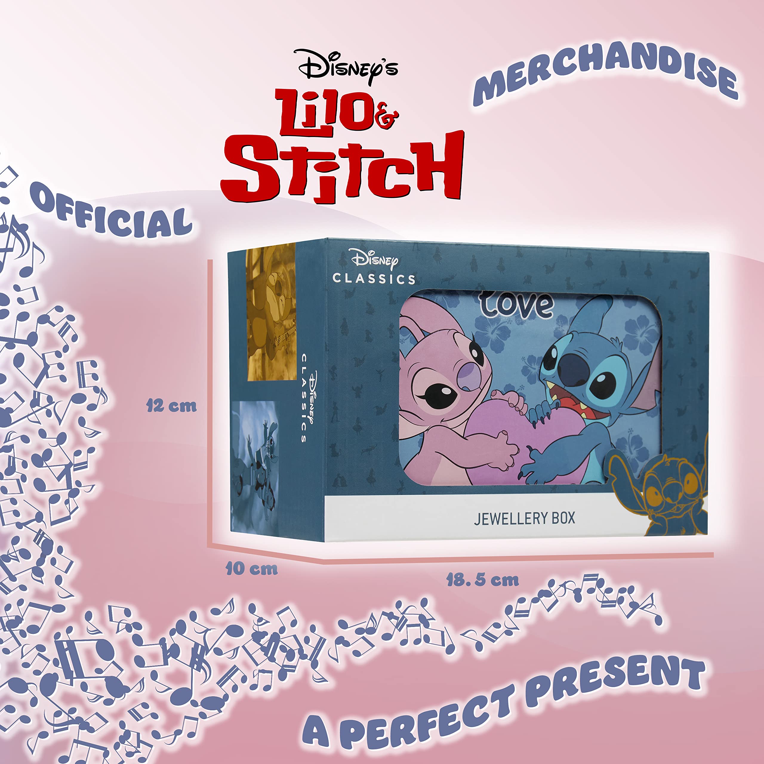 Foto 7 pulgar | Joyero Disney Stitch Musical Para Niñas Con Función Musical - Venta Internacional.