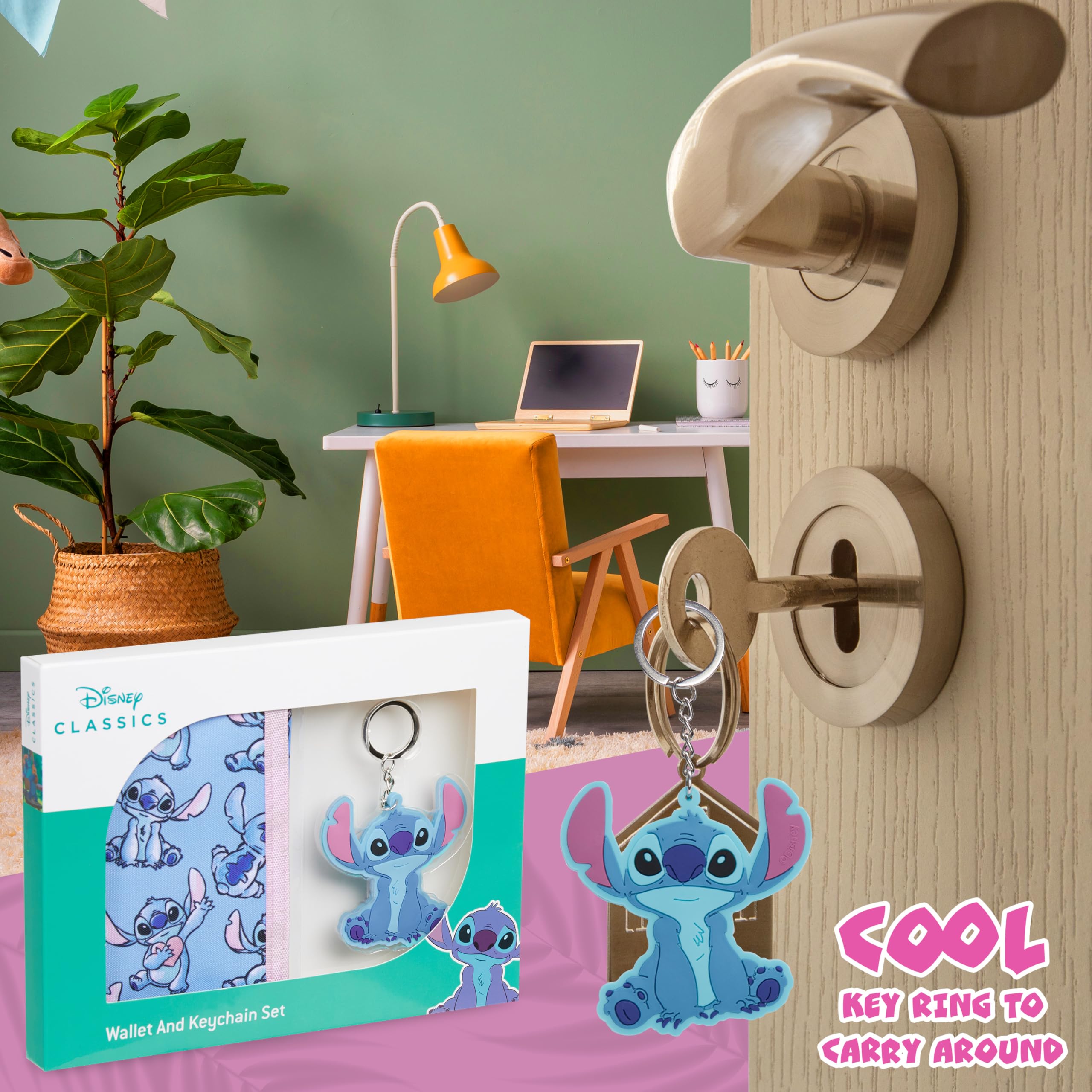 Foto 6 pulgar | Set De Cartera Y Llavero Disney Stitch Para Niños - Venta Internacional.