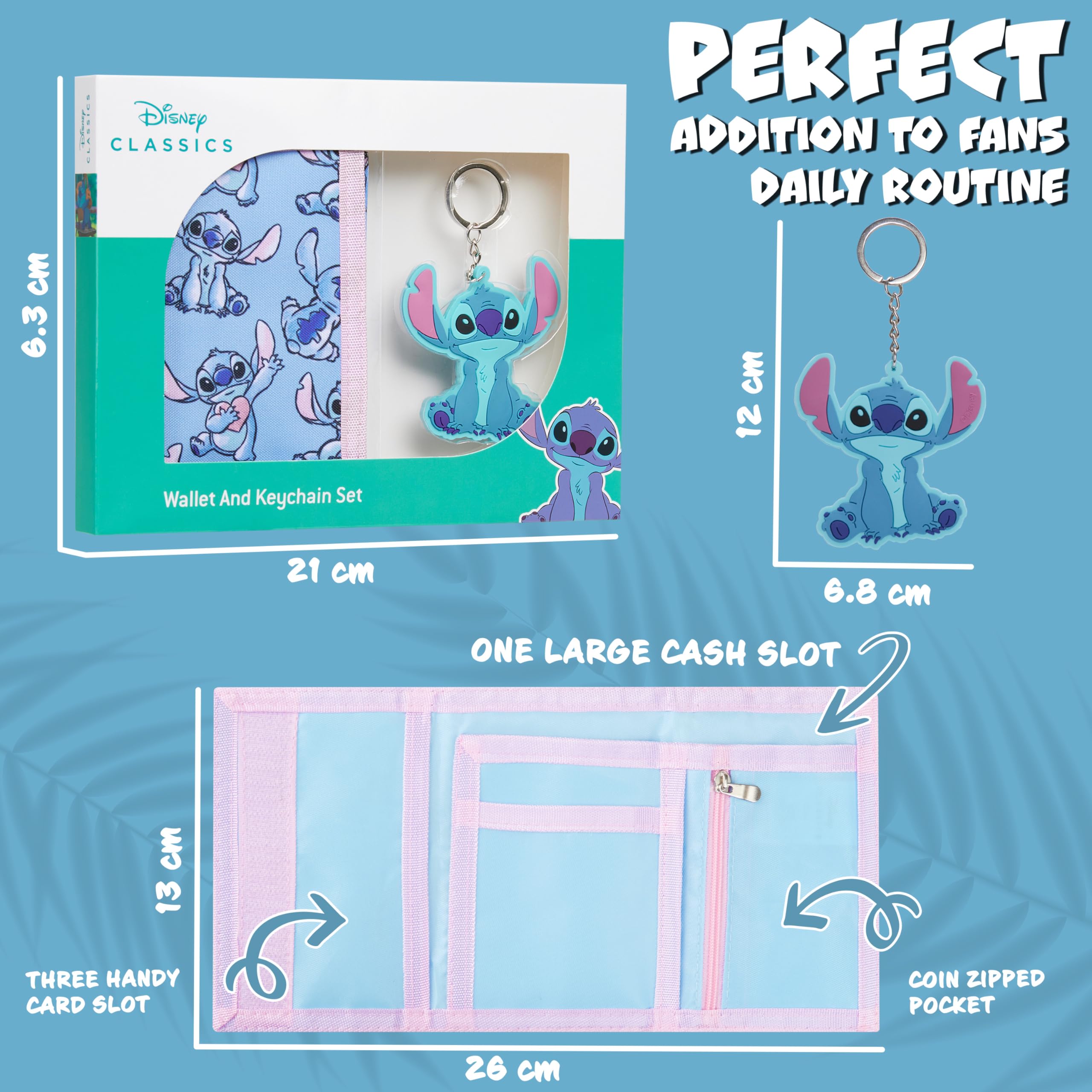 Foto 7 pulgar | Set De Cartera Y Llavero Disney Stitch Para Niños - Venta Internacional.
