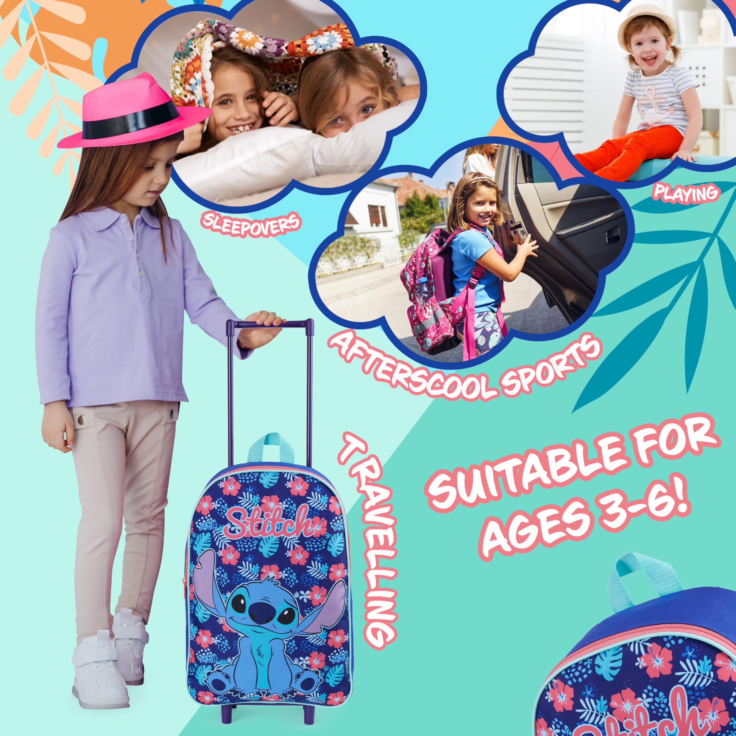Foto 6 pulgar | Maleta Plegable Suitcase Disney Stitch para Niña- Venta Internacional