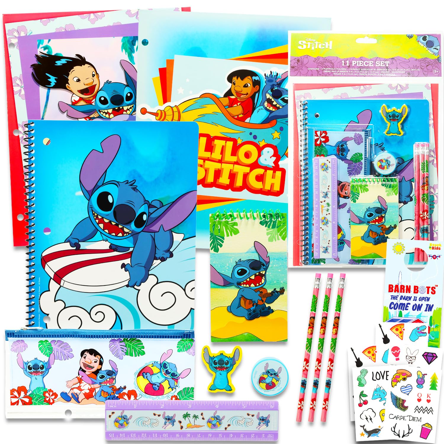 Foto 2 pulgar | Set de Material Escolar Disney Lilo And Stitch 11 Unidades- Venta Internacional