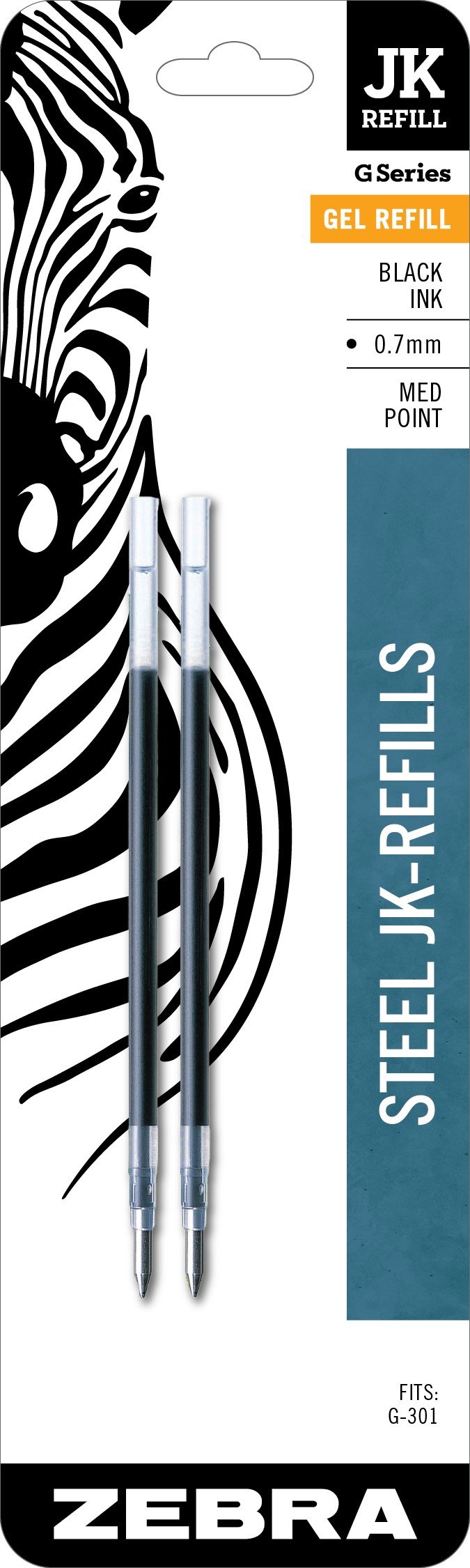Foto 2 pulgar | Bolígrafo De Tinta De Gel Zebra Pen G-series, Acero Inoxidable, 0,7 Mm, Paquete De 2 - Venta Internacional.
