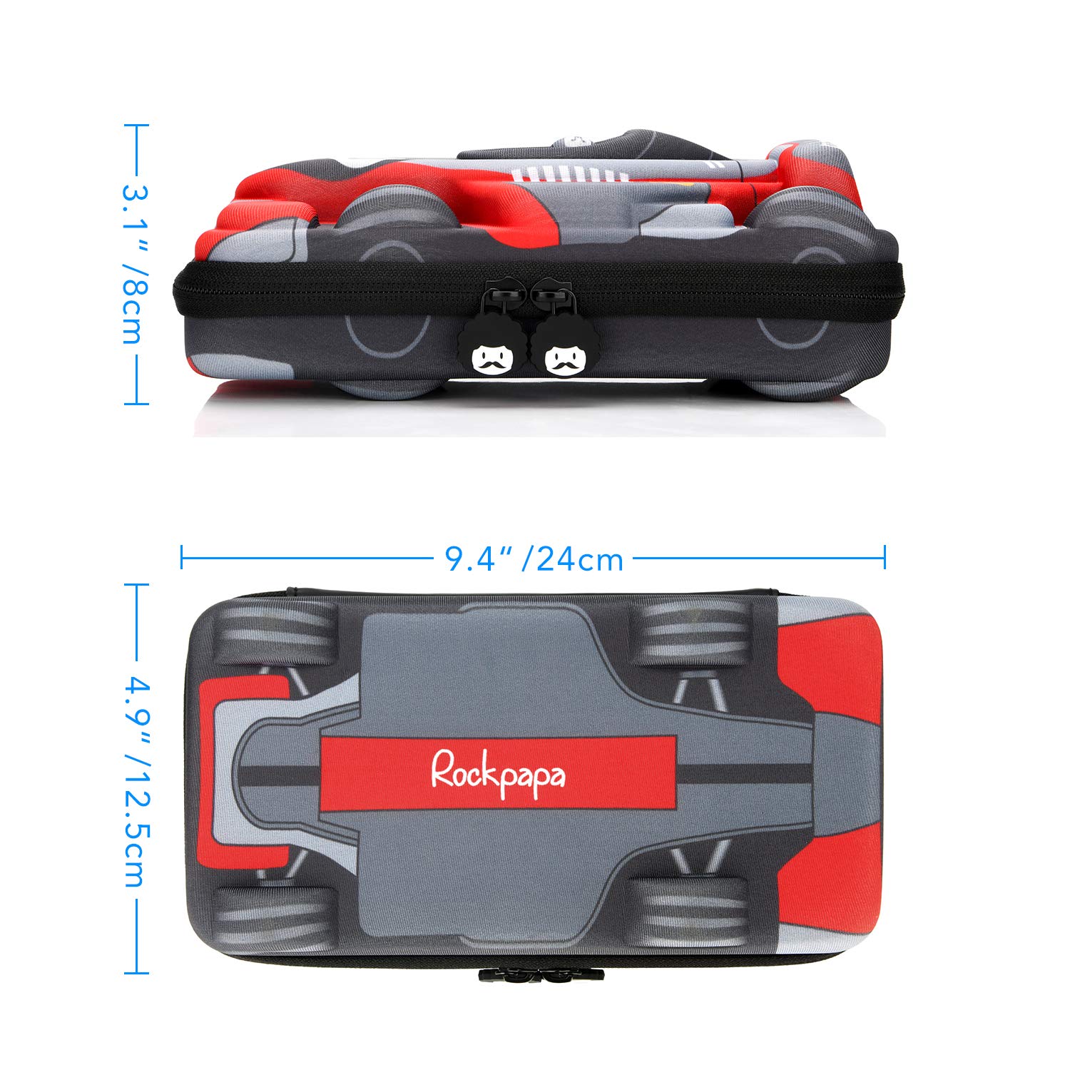 Foto 3 pulgar | Estuche Para Lápices Rockpapa, Coche De Carreras De Gran Capacidad, Para Niños, Gris Y Rojo - Venta Internacional.