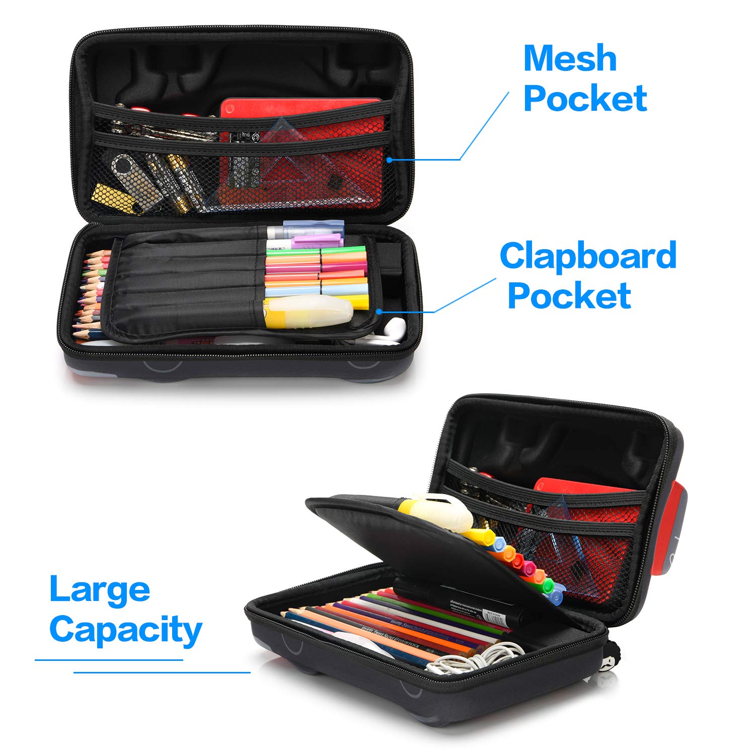 Foto 4 | Estuche Para Lápices Rockpapa, Coche De Carreras De Gran Capacidad, Para Niños, Gris Y Rojo - Venta Internacional.