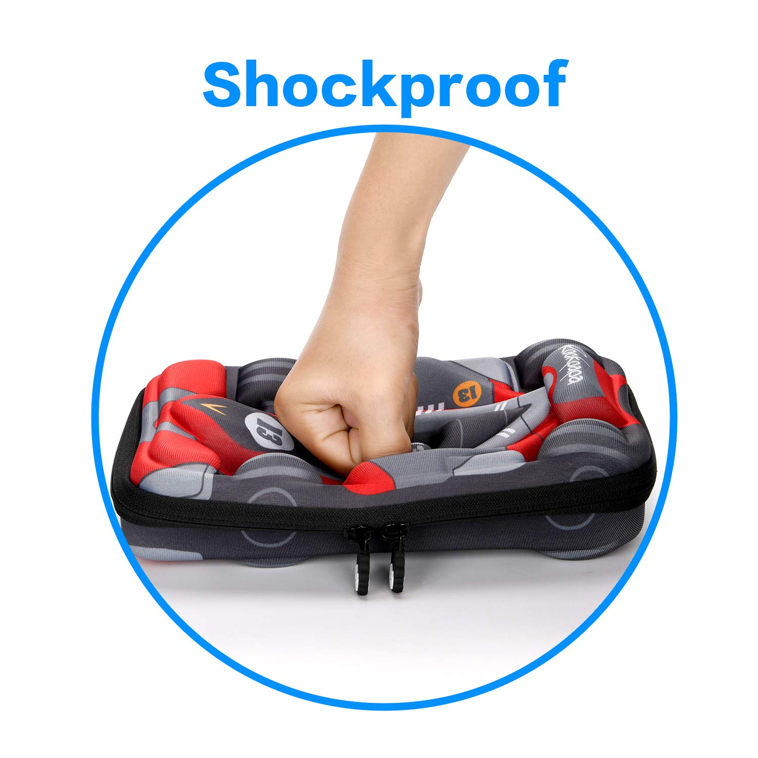 Foto 7 pulgar | Estuche Para Lápices Rockpapa, Coche De Carreras De Gran Capacidad, Para Niños, Gris Y Rojo - Venta Internacional.