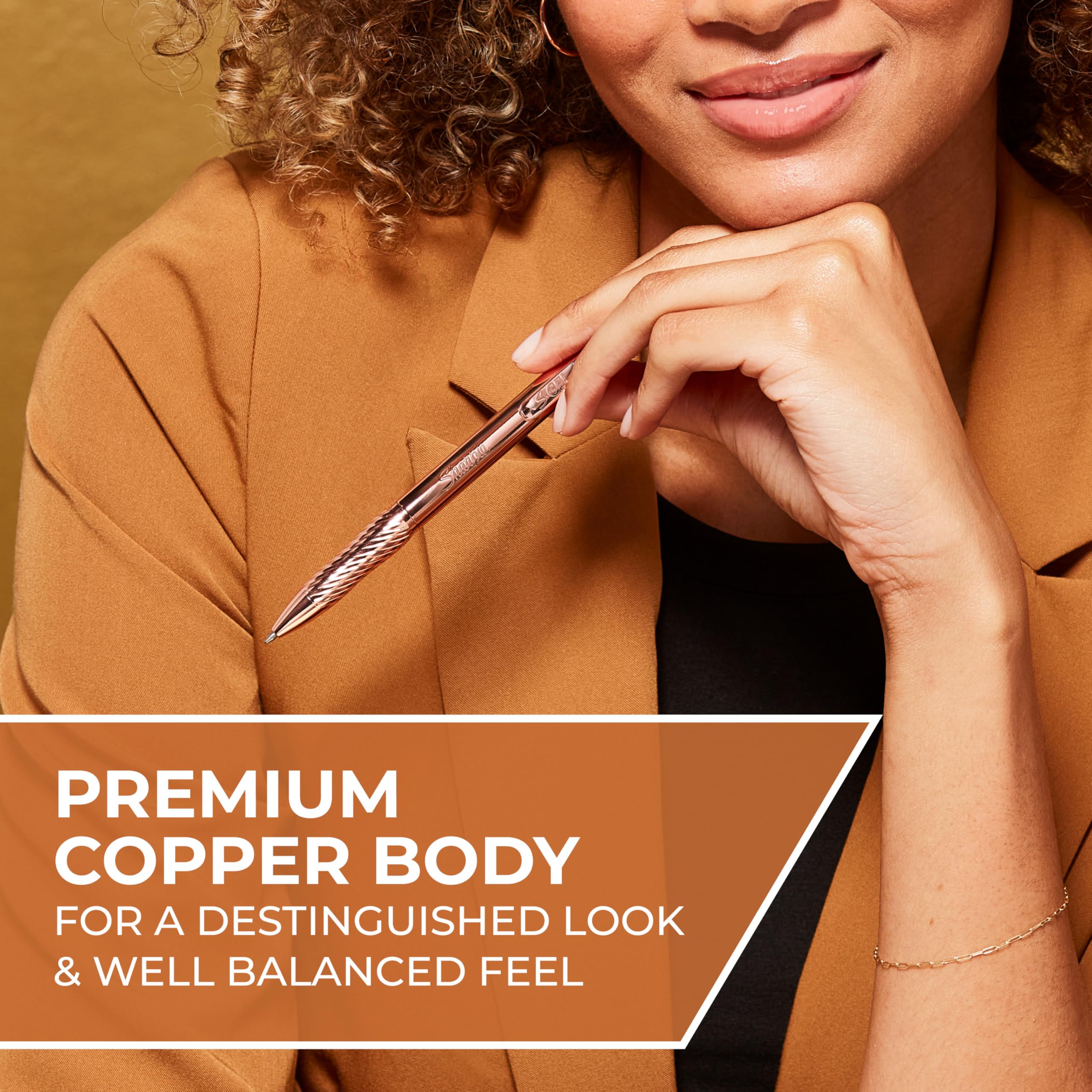 Foto 3 | Bolígrafo De Gel Sharpie S-gel Con Cuerpo Metálico De Cobre De 0,7 Mm, Tinta Negra - Venta Internacional.