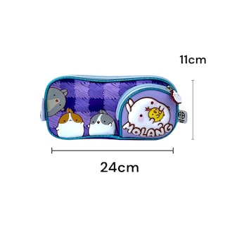 Foto 2 | Lapicera Estuche Escolar Infantil Con Doble Compartimiento Licencia Molang Color Morado