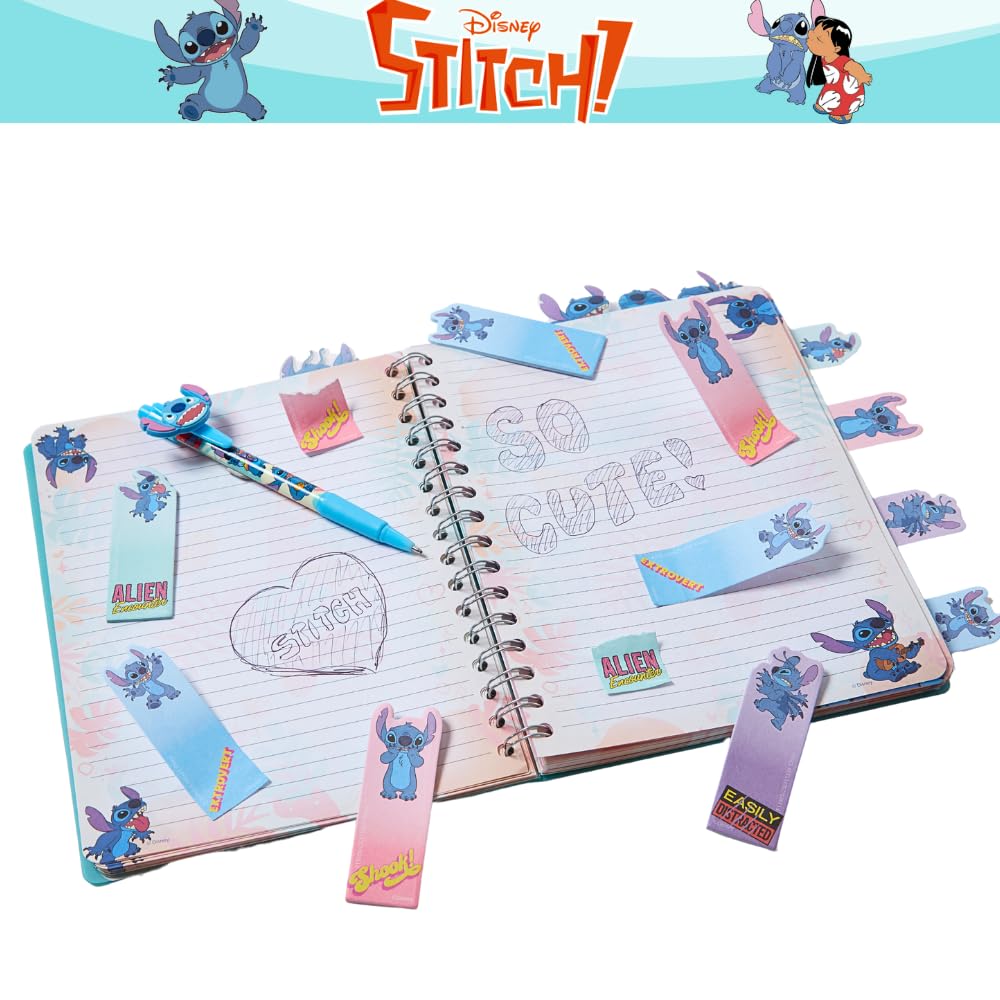 Foto 4 pulgar | Set De Cuadernos Con Diseños Innovadores Disney Stitch Tab Journal - Venta Internacional.