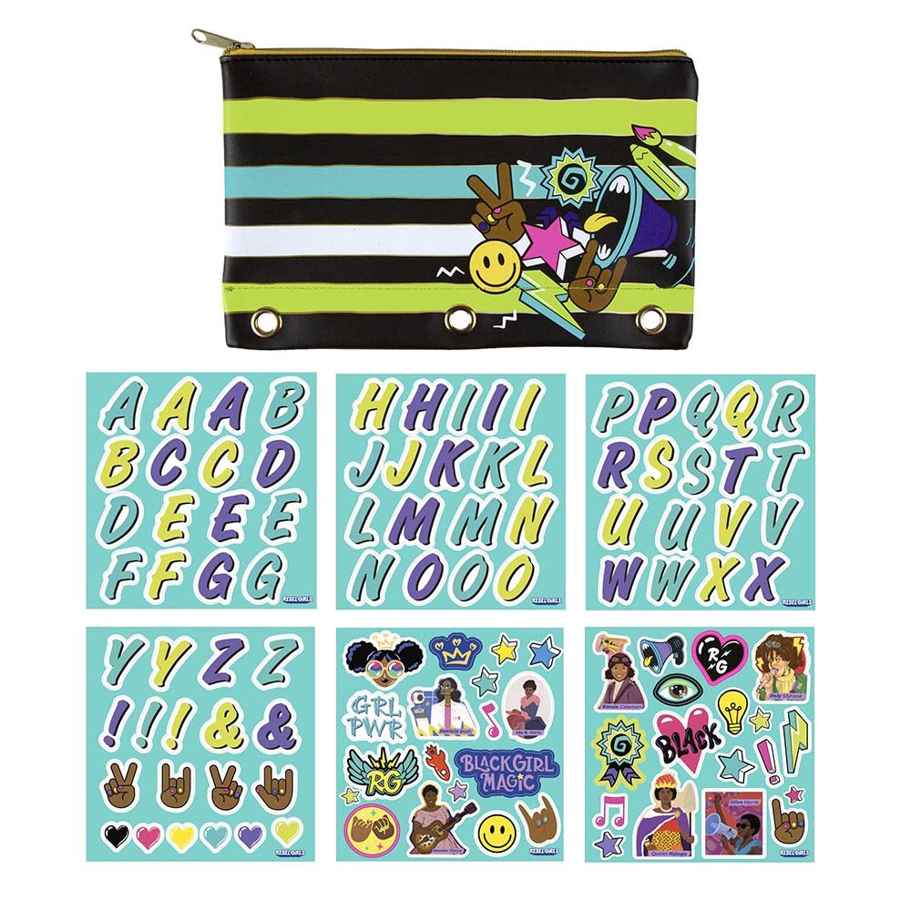 Foto 4 pulgar | Estuche Para Lápices Fashion Angels Rebel Girls, 3 Anillas, Con Pegatinas - Venta Internacional.