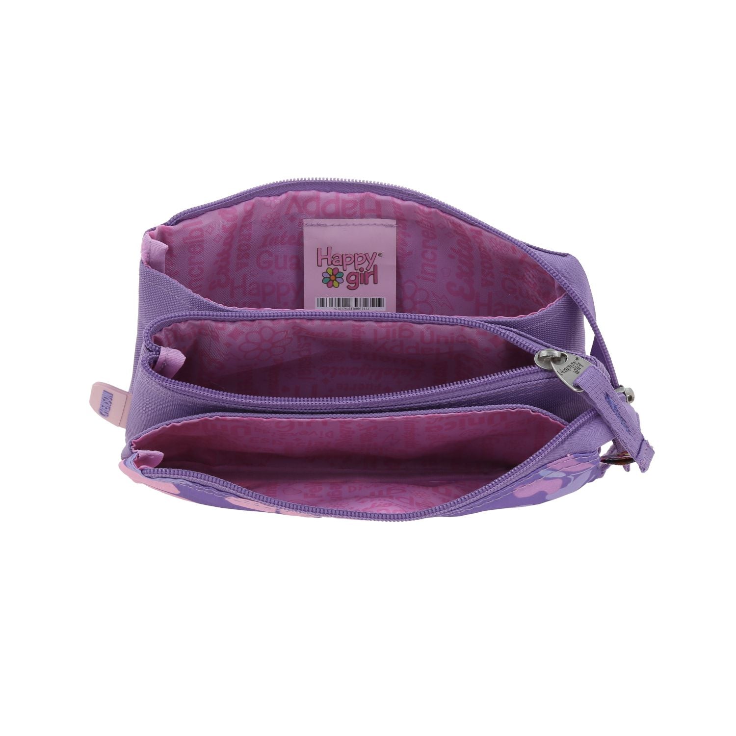 Foto 8 pulgar | Lapicera Morada Con Flores Happy Girl Bagster
