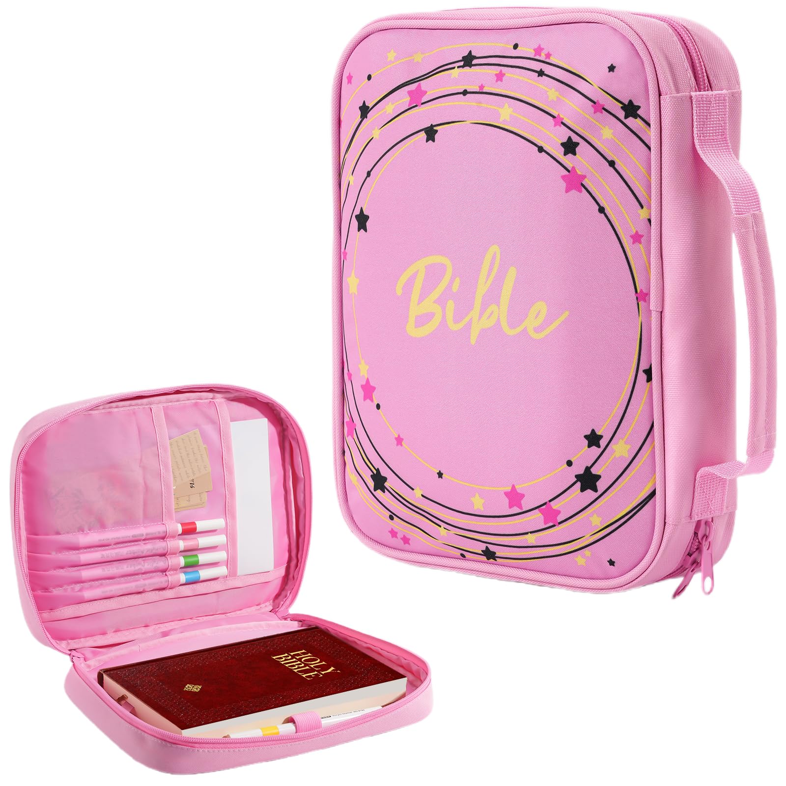 Foto 2 pulgar | Funda Para Biblia Procase De Gran Capacidad Para Estudiar La Biblia, Color Rosa - Venta Internacional.