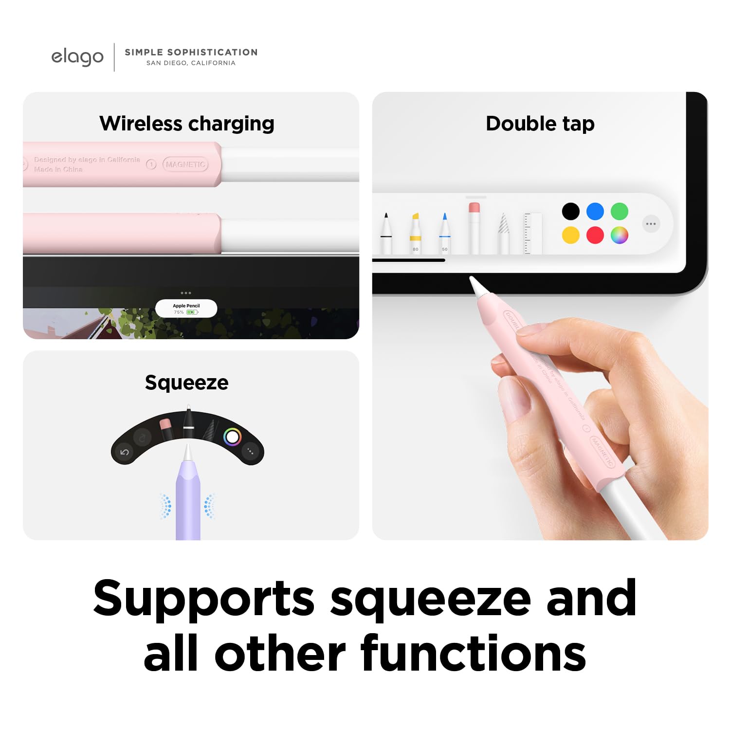 Foto 5 pulgar | Soporte Para Lápiz Sleeve Elago, Paquete De 2 Unidades Para Apple Pencil - Venta Internacional.