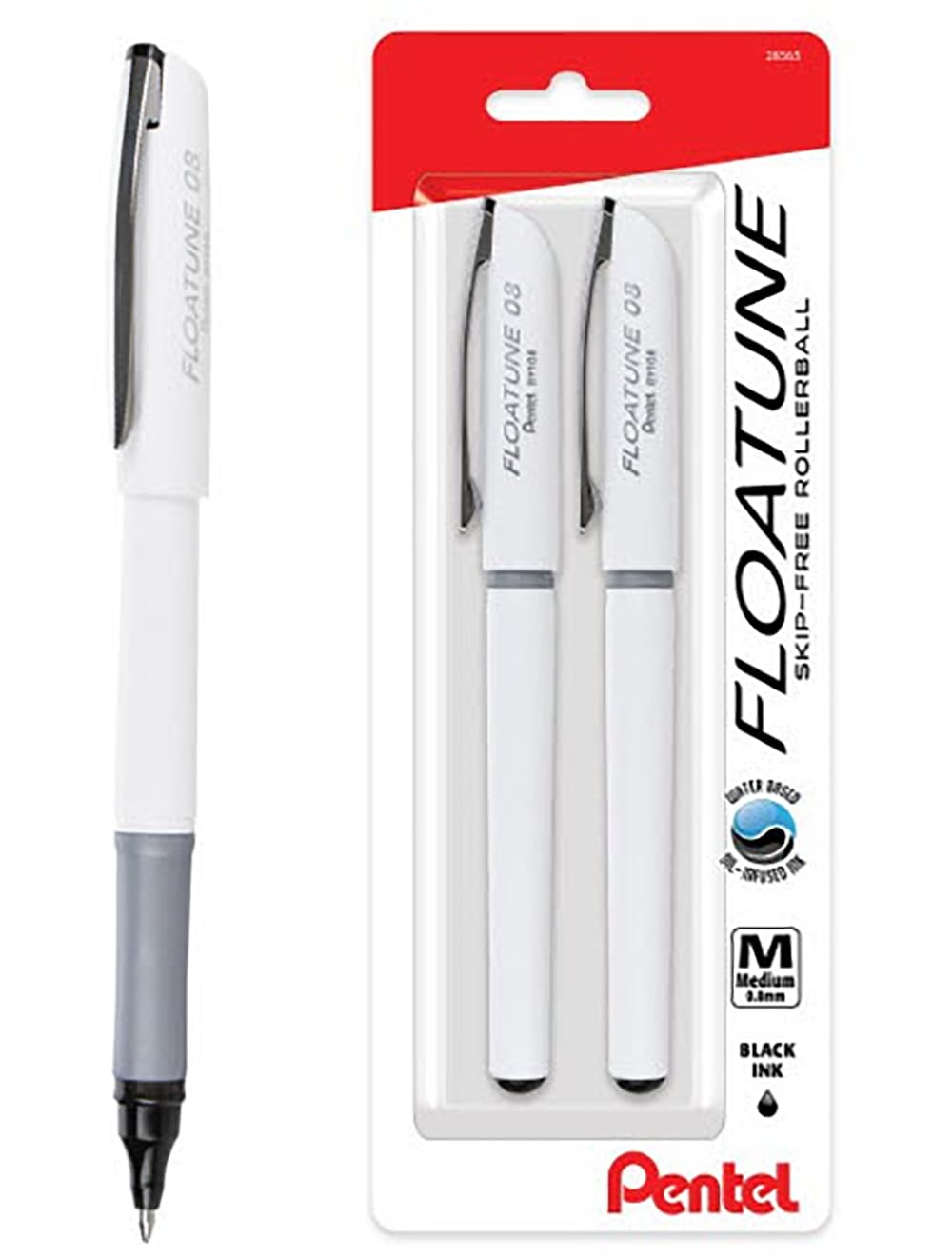Foto 2 pulgar | Bolígrafo Pentel Floatune, 0,8 Mm, Línea Media, Negro, Paquete De 2 - Venta Internacional.