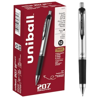 Foto 1 | Bolígrafo De Gel Uni-ball 207 Impact Retráctil En Negrita De 1 Mm, Tinta Negra - Venta Internacional.