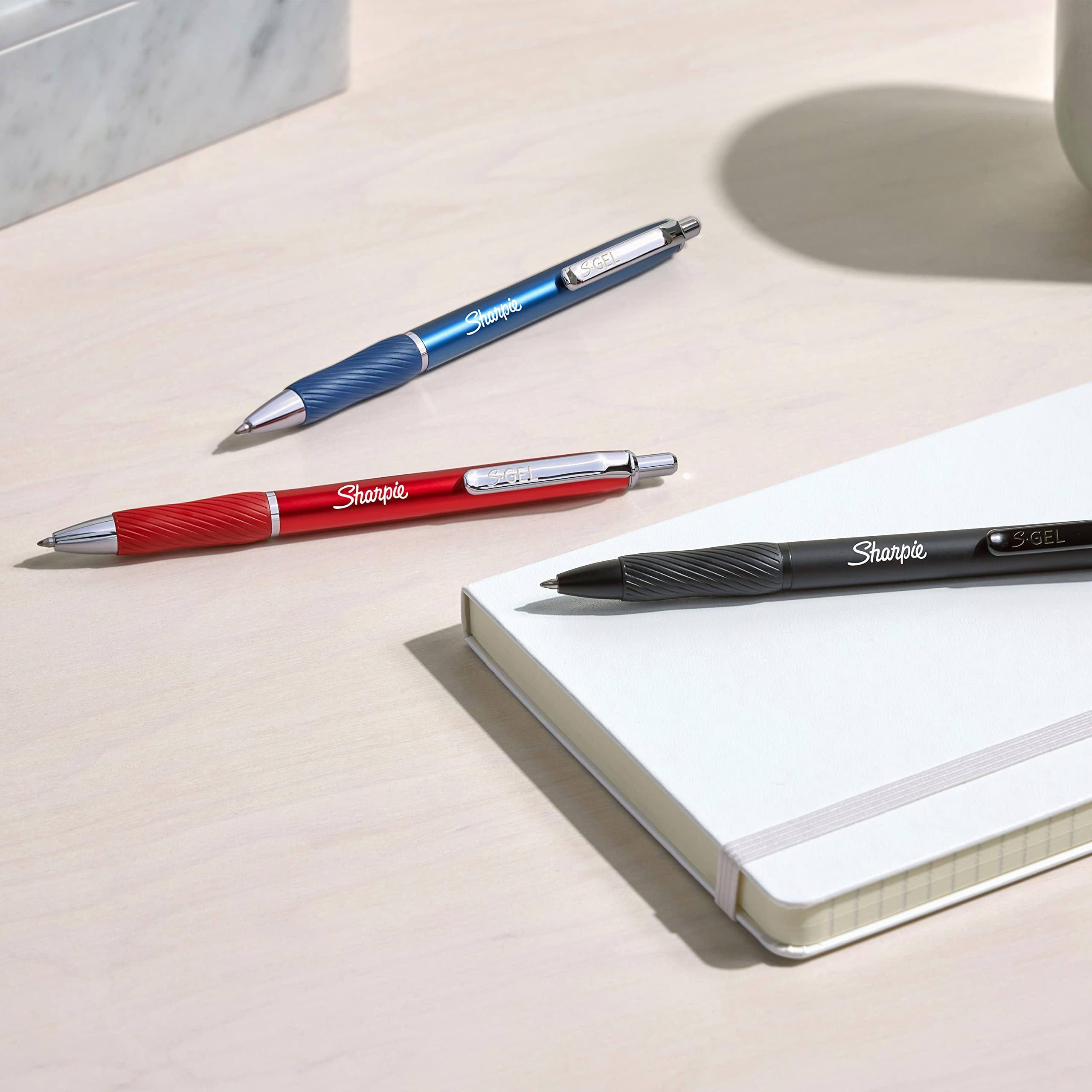 Foto 6 | Bolígrafos De Gel Sharpie S-gel Sleek Con Forma De Barril De Metal, Tinta Azul, 12 Unidades - Venta Internacional.