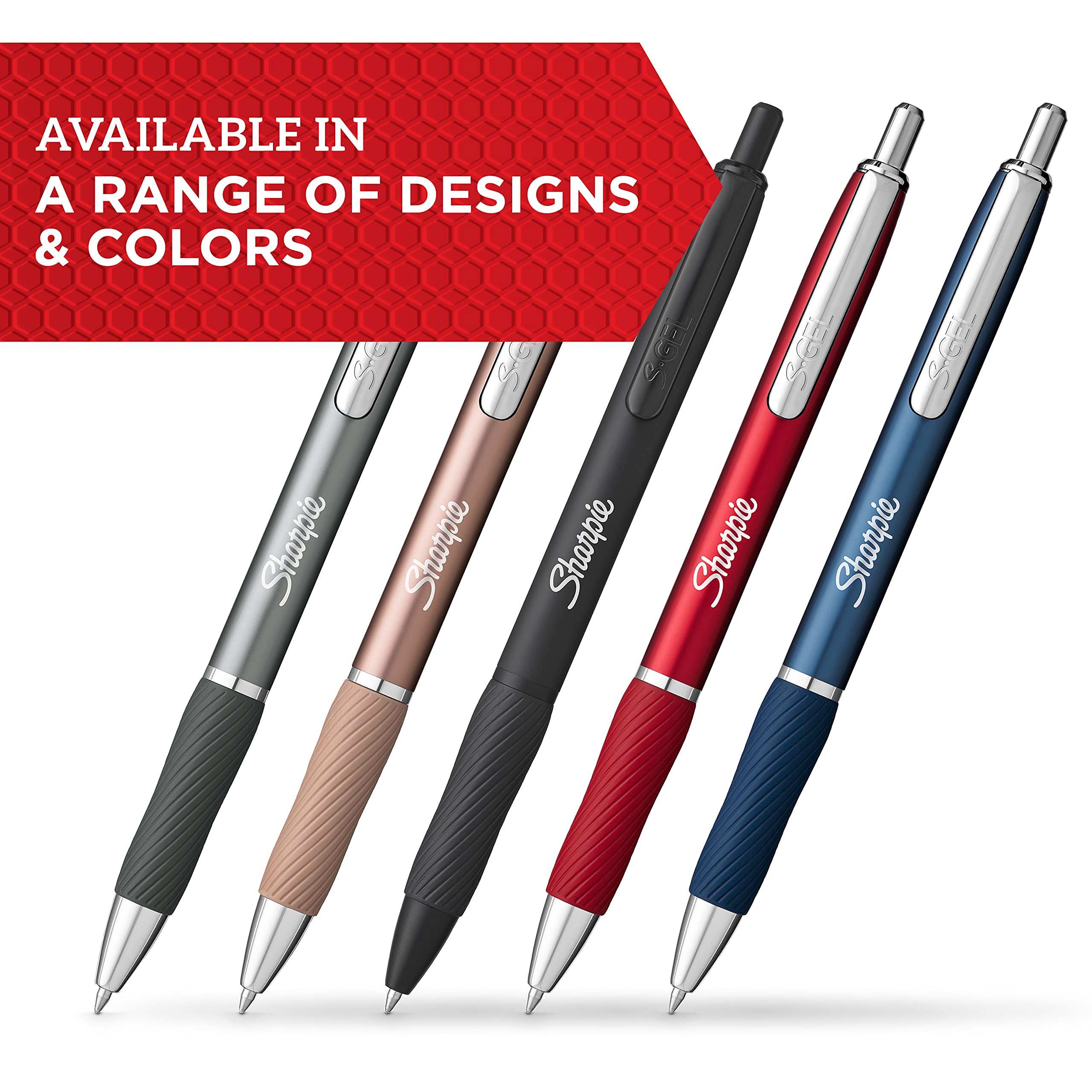 Foto 2 | Bolígrafos De Gel Sharpie S-gel Sleek Con Barril De Metal, Tinta Negra, 12 Unidades - Venta Internacional.