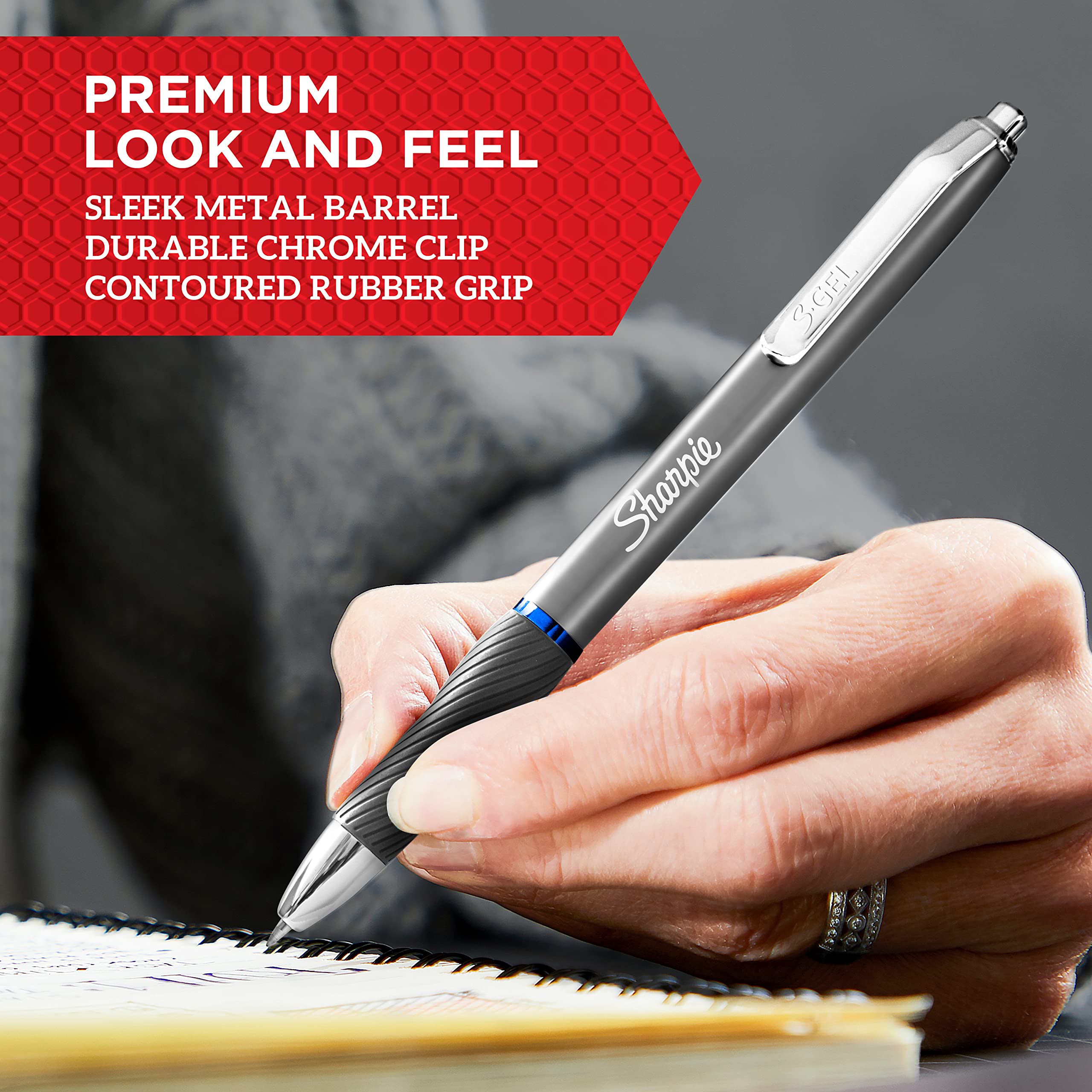 Foto 5 | Bolígrafos De Gel Sharpie S-gel Sleek Con Barril De Metal, Tinta Negra, 12 Unidades - Venta Internacional.