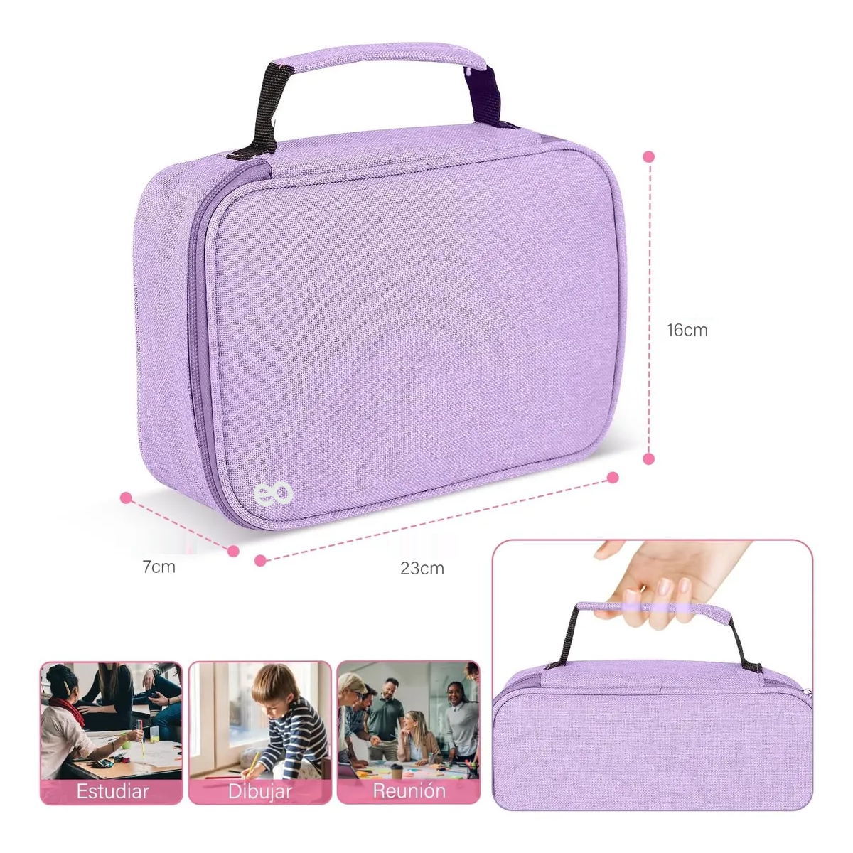 Foto 3 pulgar | Estuche Para Lápices 72 Ranuras Eo Safe Imports Esi-19509 Violeta