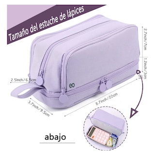 Foto 3 | Estuche Escolar Grande De 4 Rejillas Eo Safe Imports Esi-19506 Purpura