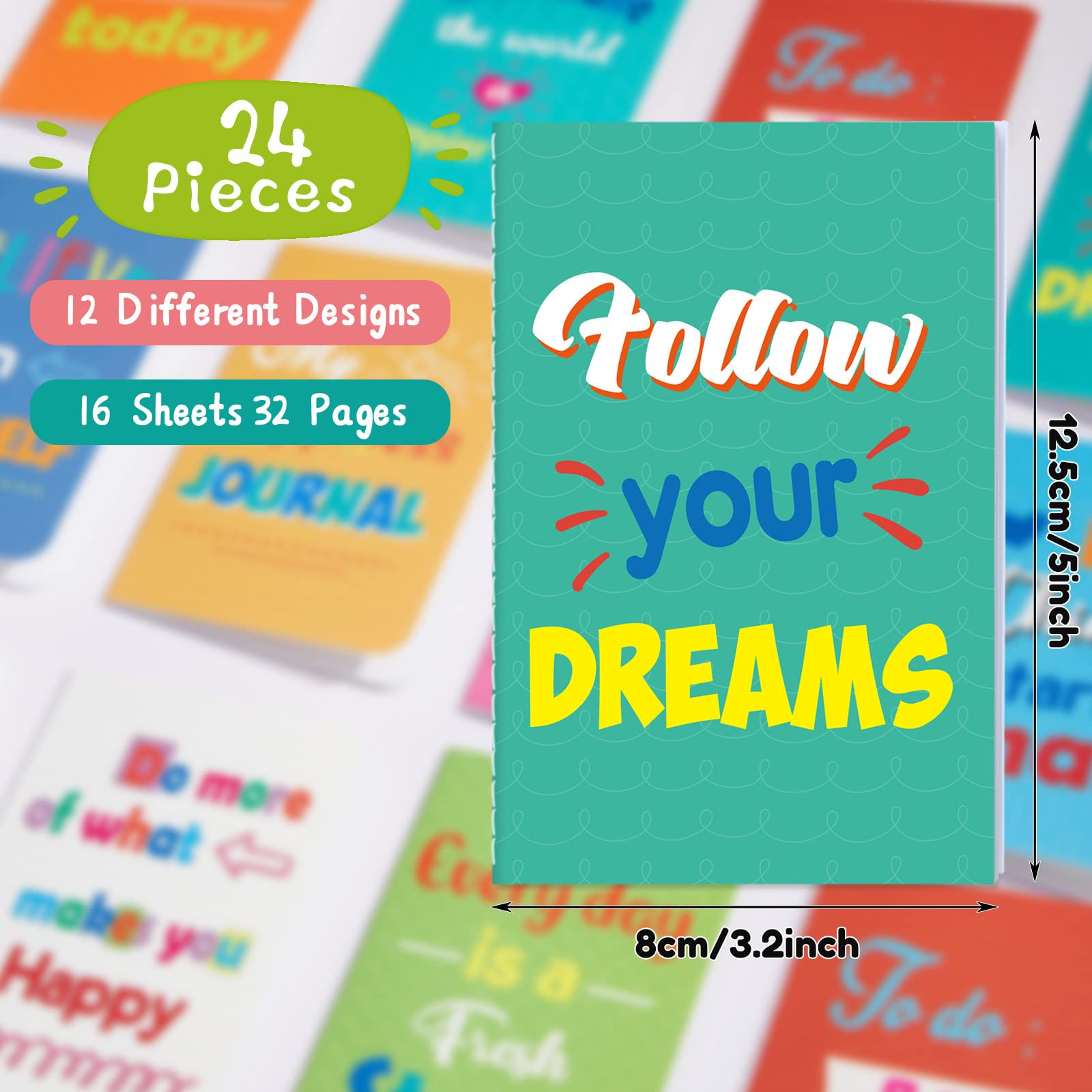 Foto 3 pulgar | Minicuadernos Coloridos Zonon, 24 Unidades, Regalos A Granel, 8 X 12,5 Cm - Venta Internacional.