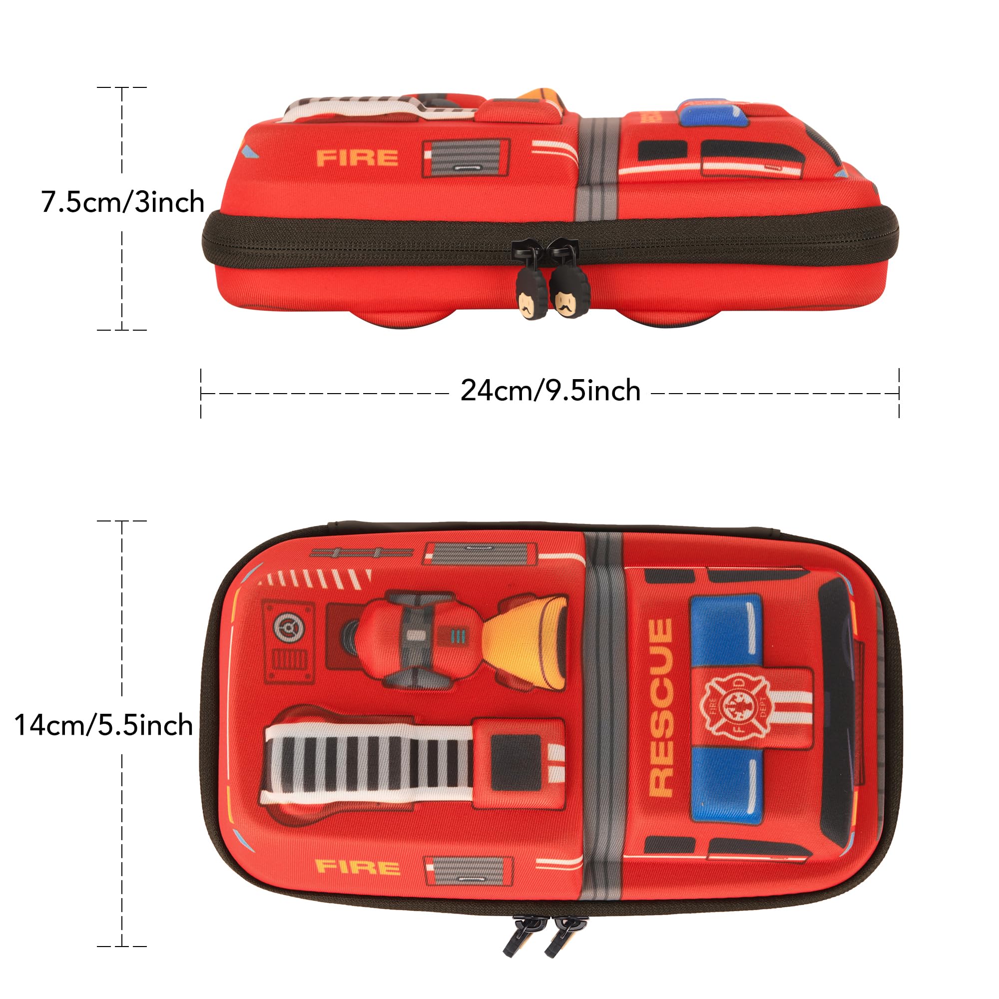 Foto 3 pulgar | Estuche Para Lápices Rockpapa, Camión De Bomberos De Gran Capacidad, Para Niños, Color Rojo - Venta Internacional.