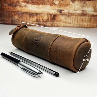 Foto 3 | Estuche Para Lápices Rustic Town De Piel De Plena Flor, Color Marrón - Venta Internacional.