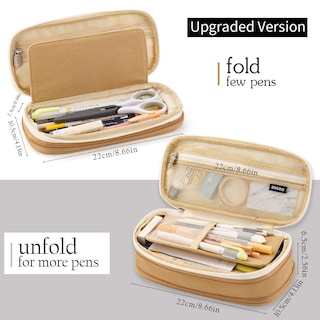 Foto 2 | Estuche Para Lápices Easthill De Gran Capacidad Para Oficina, Colegio, Escuela, Caqui - Venta Internacional.