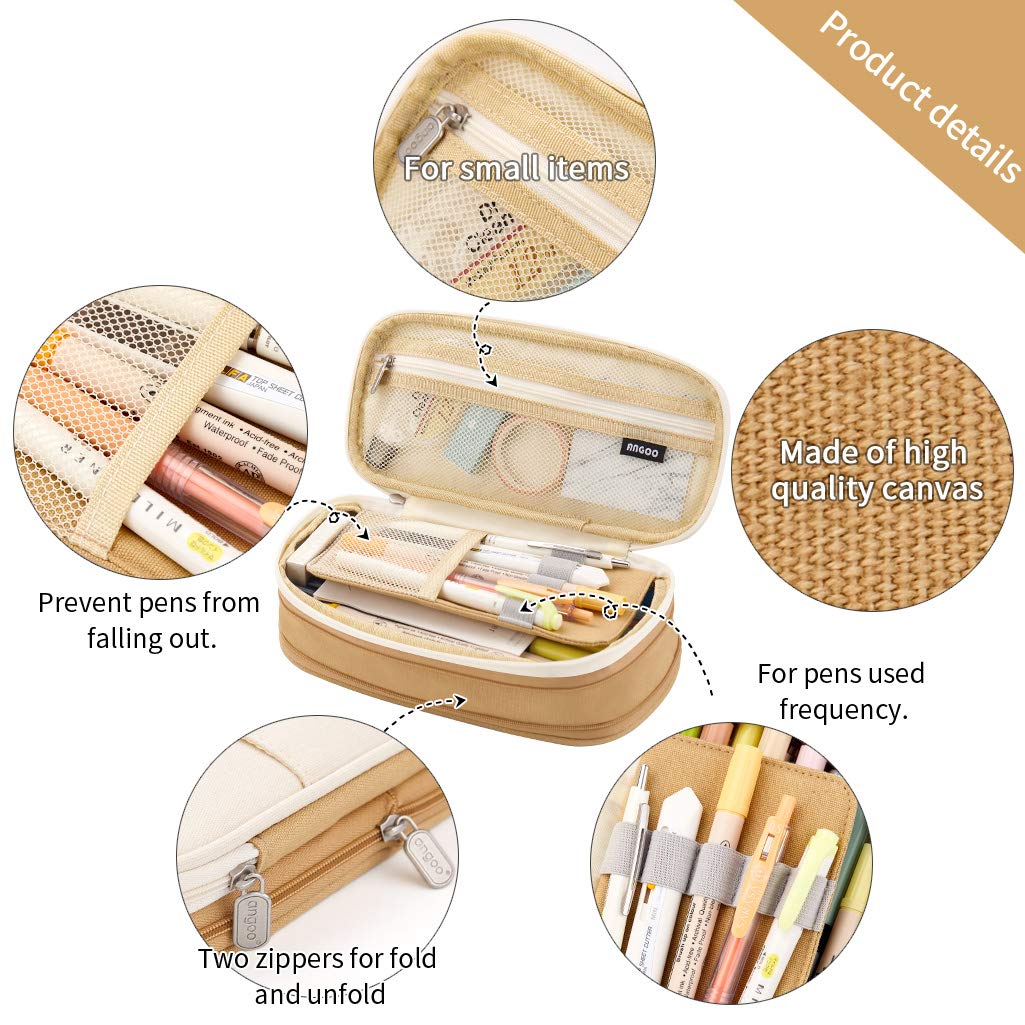 Foto 4 pulgar | Estuche Para Lápices Easthill De Gran Capacidad Para Oficina, Colegio, Escuela, Caqui - Venta Internacional.