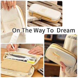 Foto 5 | Estuche Para Lápices Easthill De Gran Capacidad Para Oficina, Colegio, Escuela, Caqui - Venta Internacional.