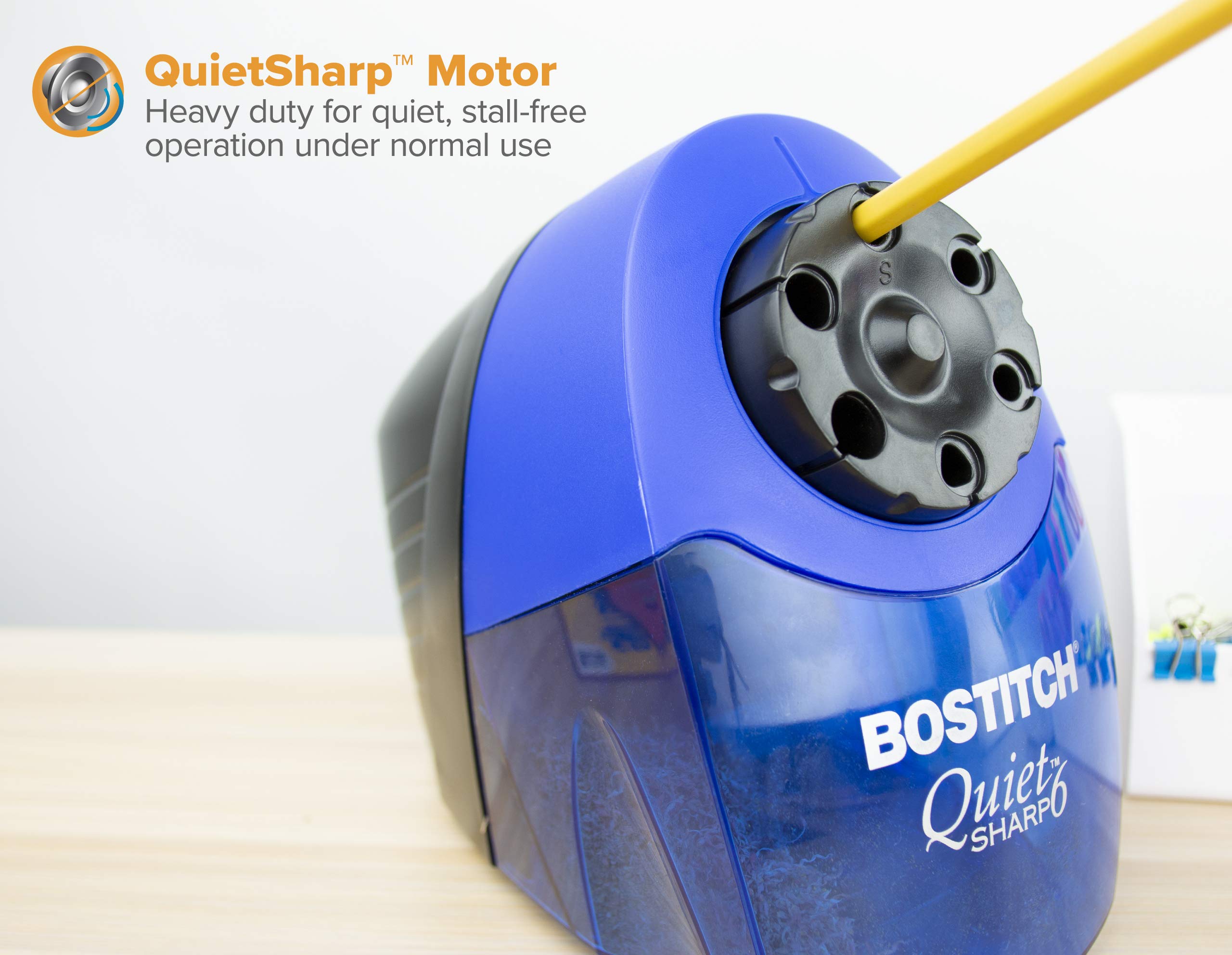 Foto 3 pulgar | Sacapuntas Eléctrico Bostitch Office Quietsharp 6 Azul - Venta Internacional.