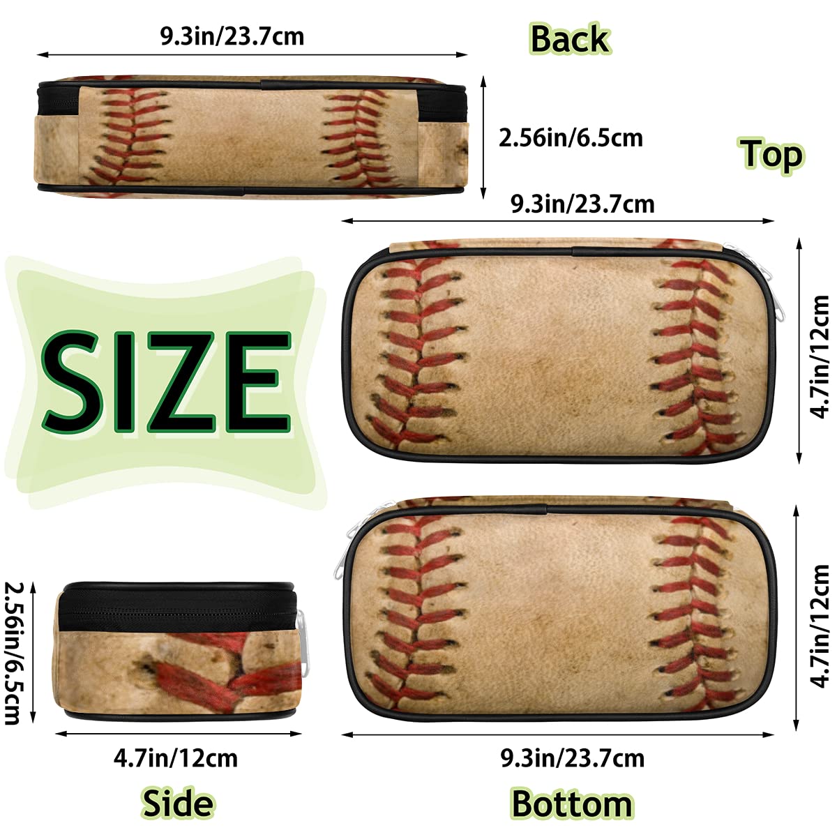 Foto 4 pulgar | Estuche Para Lápices Pardick Sport, Pelota De Béisbol De Gran Capacidad Para Todas Las Edades - Venta Internacional.