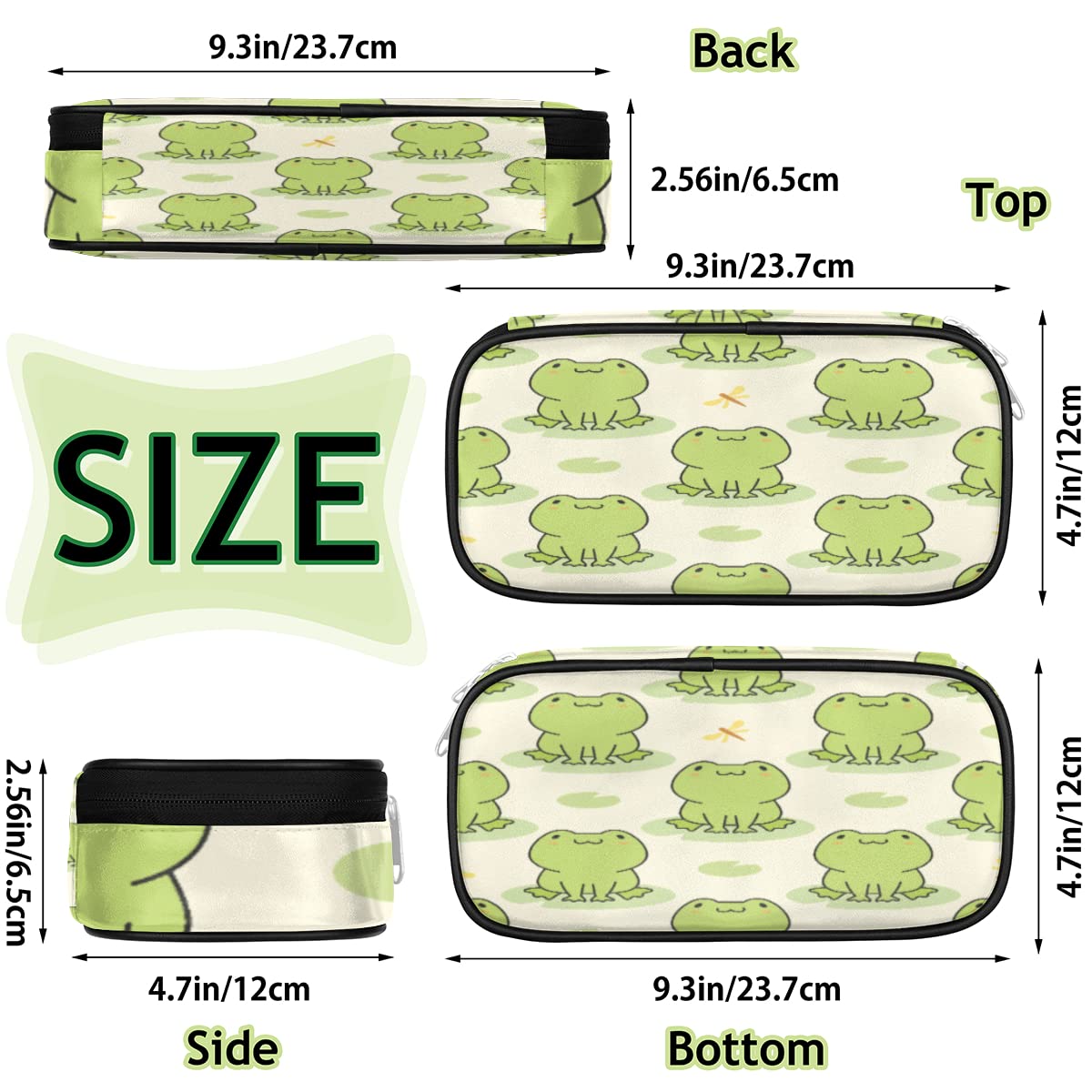 Foto 4 pulgar | Estuche Para Lápices Pardick Cute Frog De Gran Capacidad Para Oficina O Escuela - Venta Internacional.
