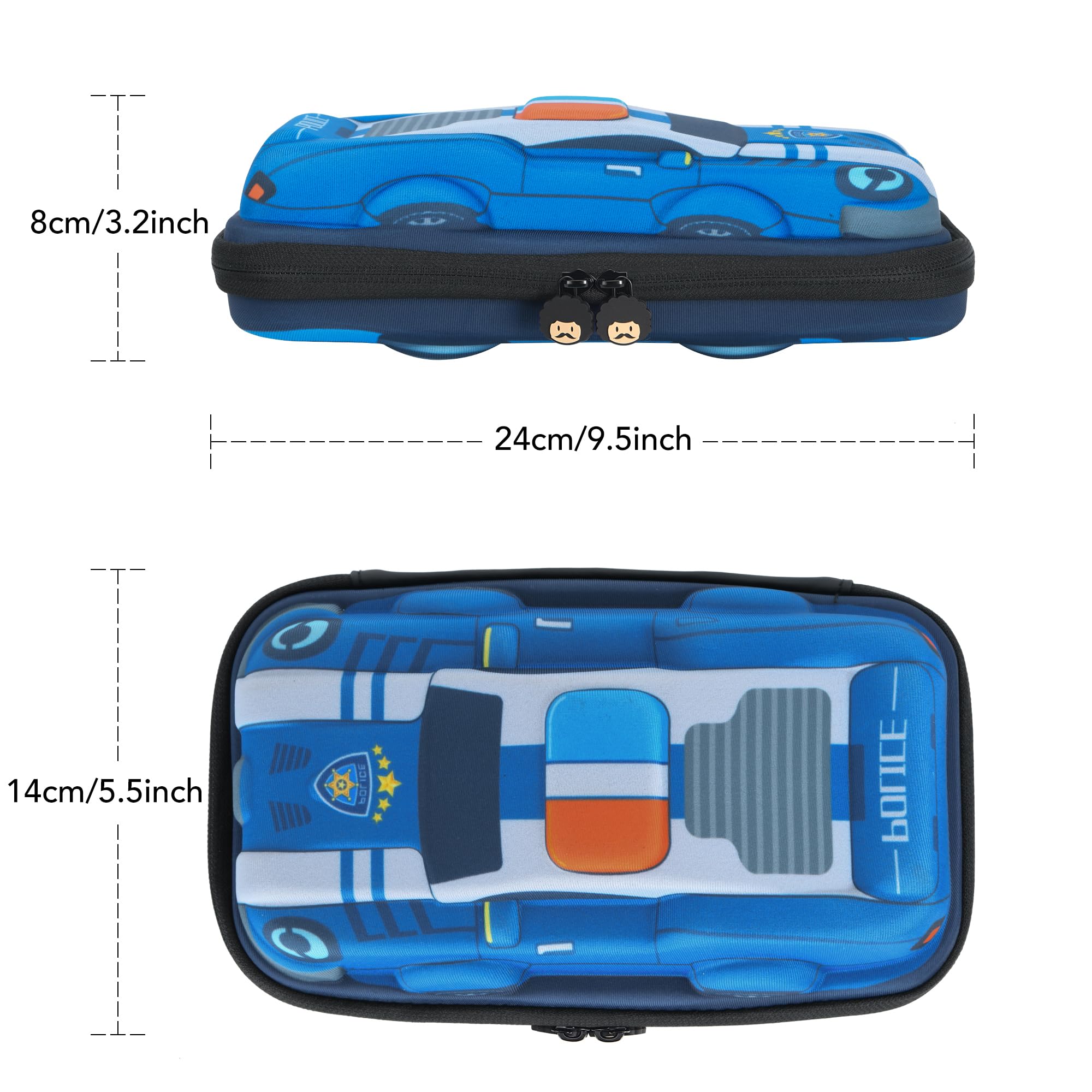 Foto 3 pulgar | Estuche Para Lápices Rockpapa De Gran Capacidad Para Coche De Policía Para Niños, Color Azul - Venta Internacional.