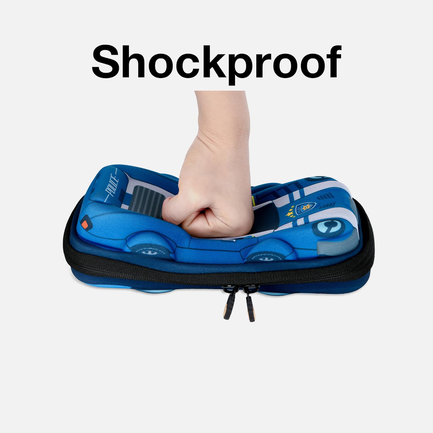 Foto 4 pulgar | Estuche Para Lápices Rockpapa De Gran Capacidad Para Coche De Policía Para Niños, Color Azul - Venta Internacional.