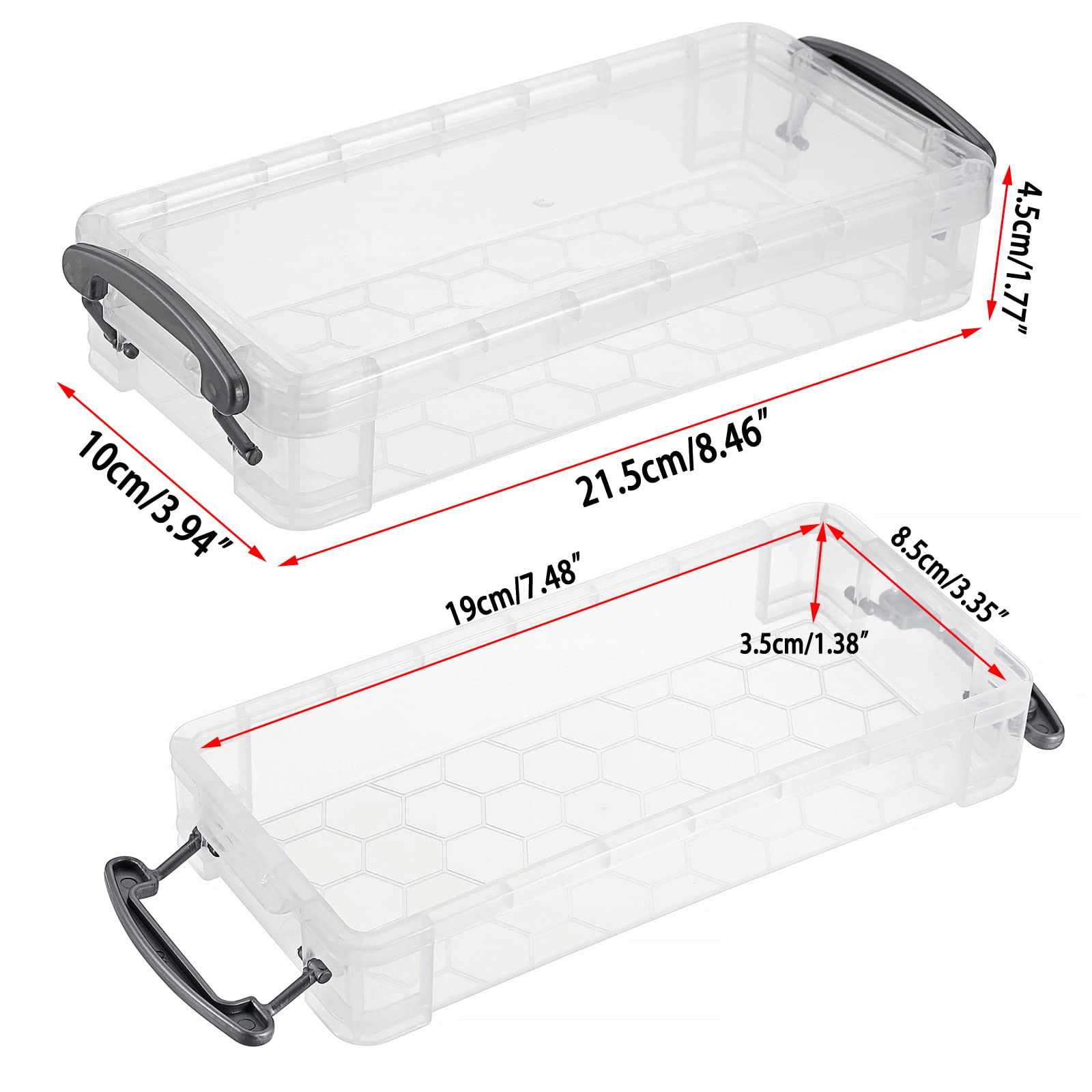 Foto 2 | Caja De Lápices Btsky De Plástico Transparente De Gran Capacidad (paquete De 6) - Venta Internacional.