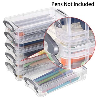 Foto 5 | Caja De Lápices Btsky De Plástico Transparente De Gran Capacidad (paquete De 6) - Venta Internacional.