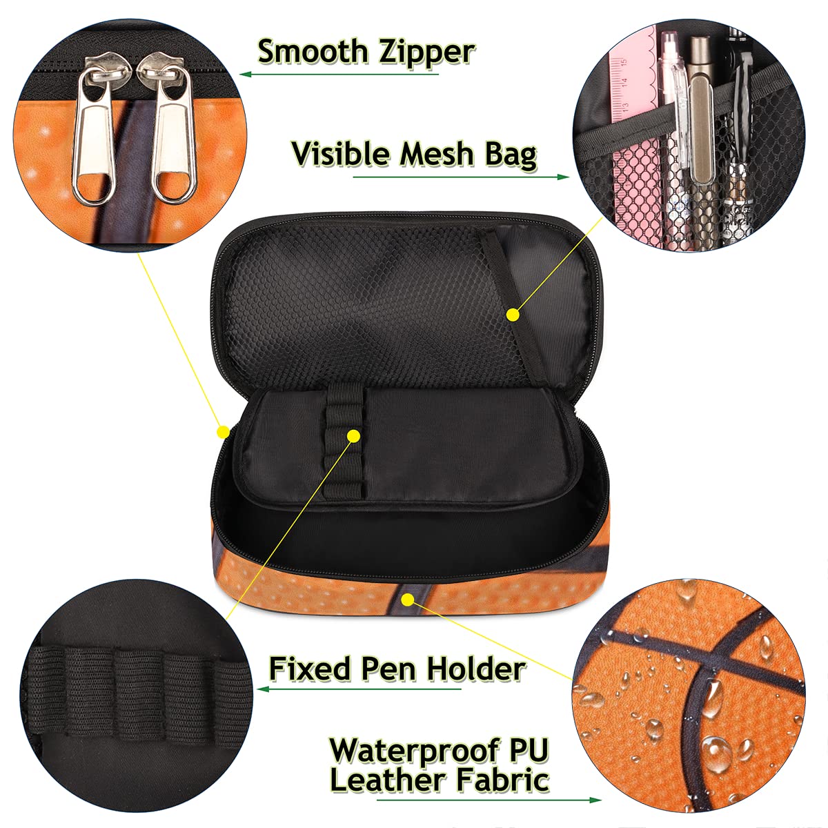 Foto 5 pulgar | Estuche Para Lápices Pardick Basketball Sport De Gran Capacidad Para Niños - Venta Internacional.