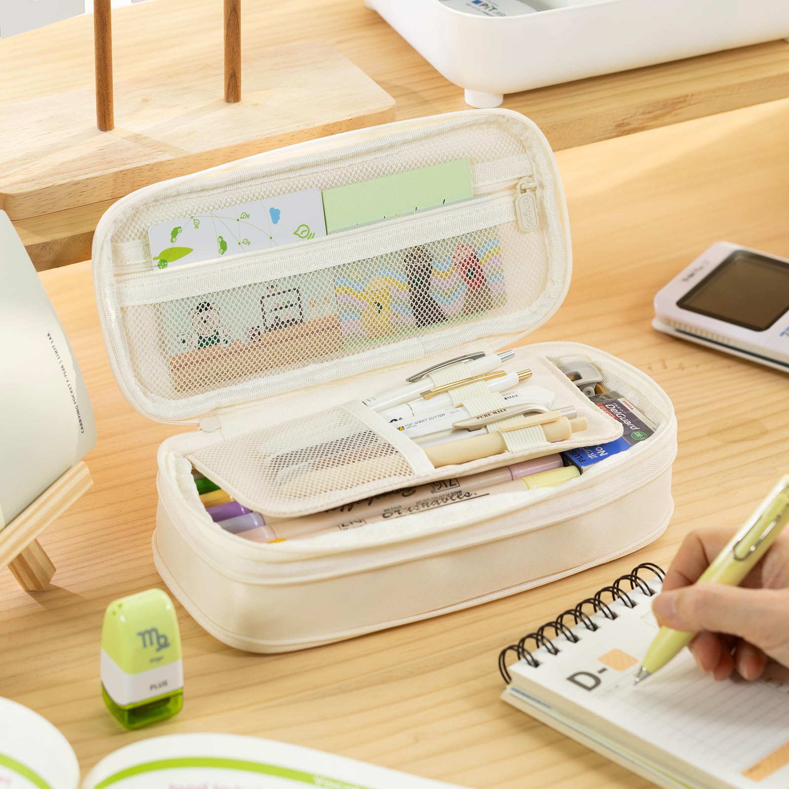Foto 2 | Estuche Para Lápices Easthill De Gran Capacidad Para Niñas Adolescentes, Color Crema - Venta Internacional.