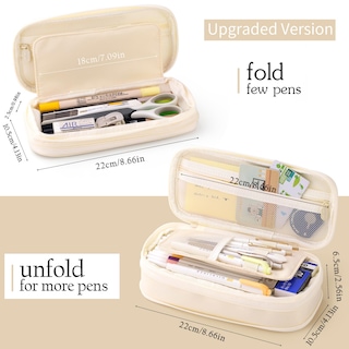 Foto 3 | Estuche Para Lápices Easthill De Gran Capacidad Para Niñas Adolescentes, Color Crema - Venta Internacional.