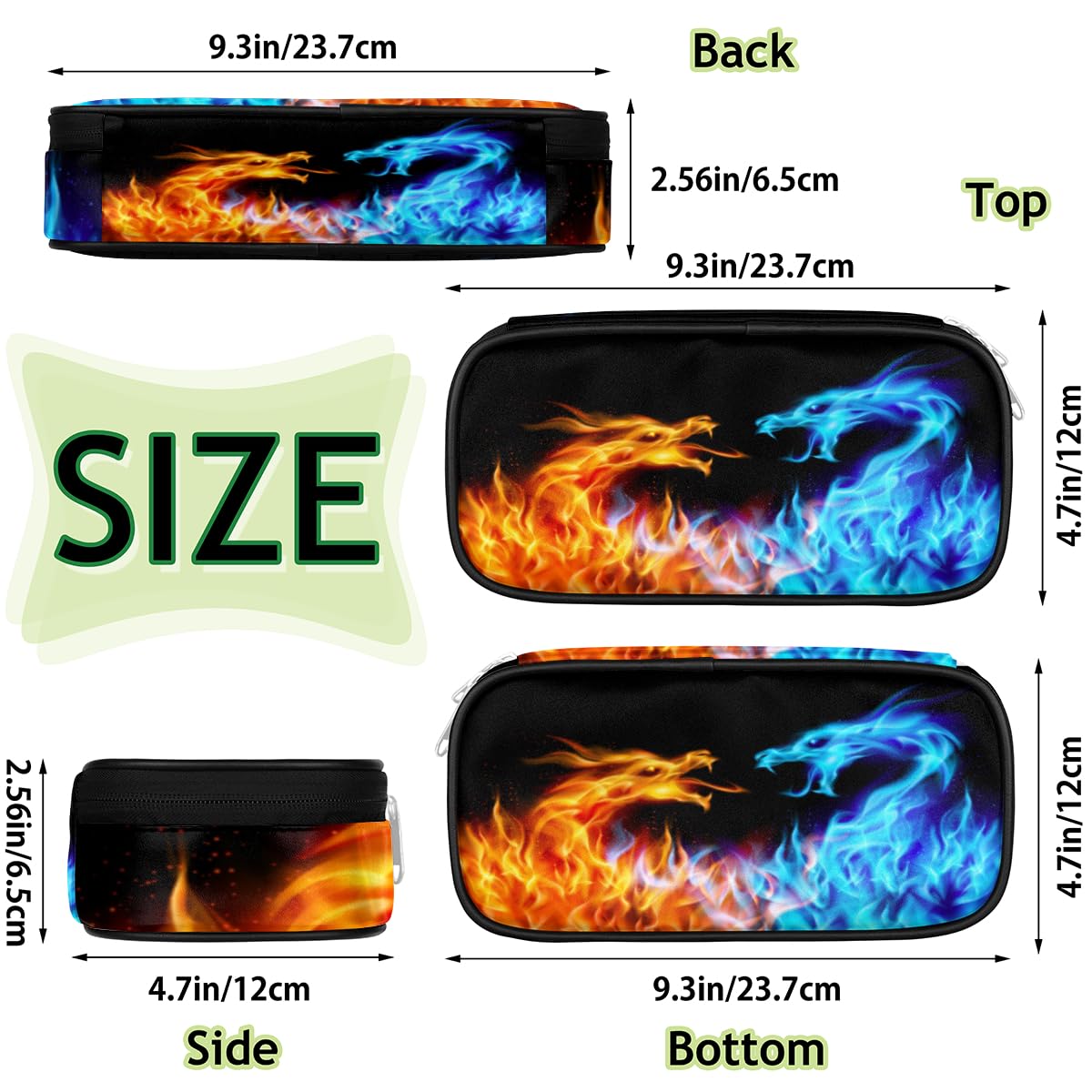 Foto 4 pulgar | Estuche Para Lápices Pardick Flame Dragon De Gran Capacidad Para Niños - Venta Internacional.