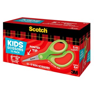 Foto 3 | Scissors Scotch 5, Suave Al Tacto, Punta Roma, Para Niños, 12 Unidades, Verde - Venta Internacional.