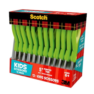 Foto 4 | Scissors Scotch 5, Suave Al Tacto, Punta Roma, Para Niños, 12 Unidades, Verde - Venta Internacional.