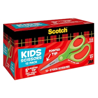 Foto 5 | Scissors Scotch 5, Suave Al Tacto, Punta Roma, Para Niños, 12 Unidades, Verde - Venta Internacional.
