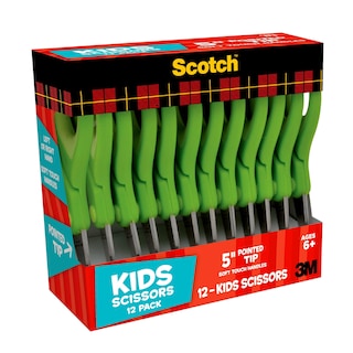 Foto 6 | Scissors Scotch 5, Suave Al Tacto, Punta Roma, Para Niños, 12 Unidades, Verde - Venta Internacional.