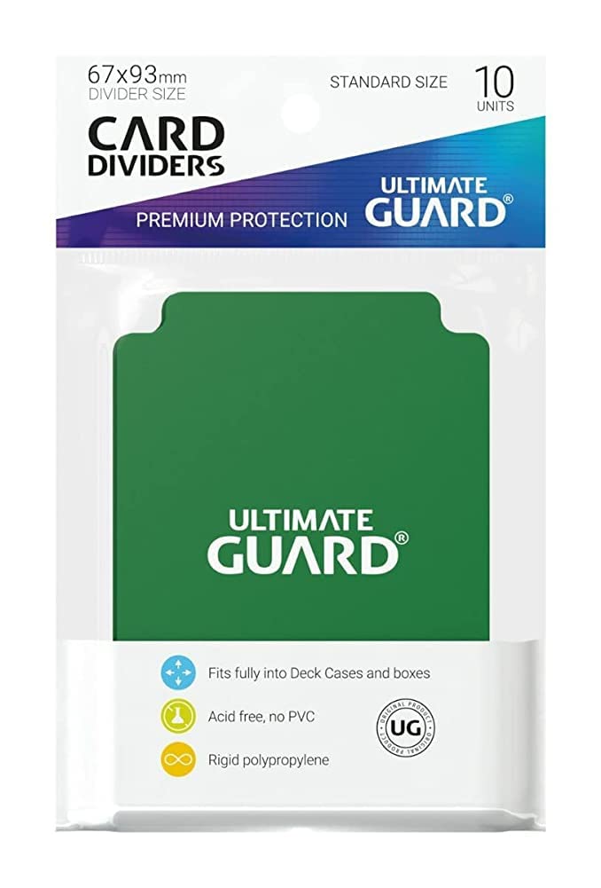 Separador De Cartas Ultimate Guard Ultimate Guard (paquete De 10), Verde - Venta Internacional.